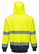 Hi-Vis Contrast Zipped Hoodie