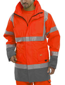 BD109 RE/GY TRAFFIC JACKET XL