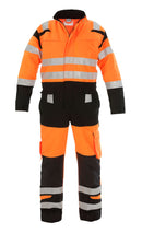 HOVE Hi-Vis Two-Tone Coverall in Orange/Black, Size 40 - Premium Safety Workwear