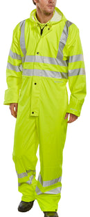 BSEEN PU Coverall SY XXL High Visibility Safety Workwear for Maximum Protection and Comfort