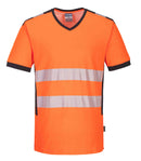 Hi-Vis V-Neck Mesh Insert T-Shirt S/S