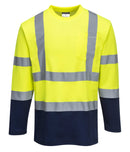 Hi-Vis Cotton Comfort Contrast T-Shirt L/S