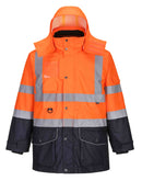 Hi-Vis Breathable 7-in-1 Contrast Traffic Jacket