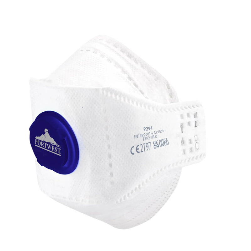 PP, PU Foam Valved Dolomite Fold Flat Respirator