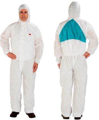 Stay Safe with 3M 4520 Large Coverall - White/Green - Ultimate Defense