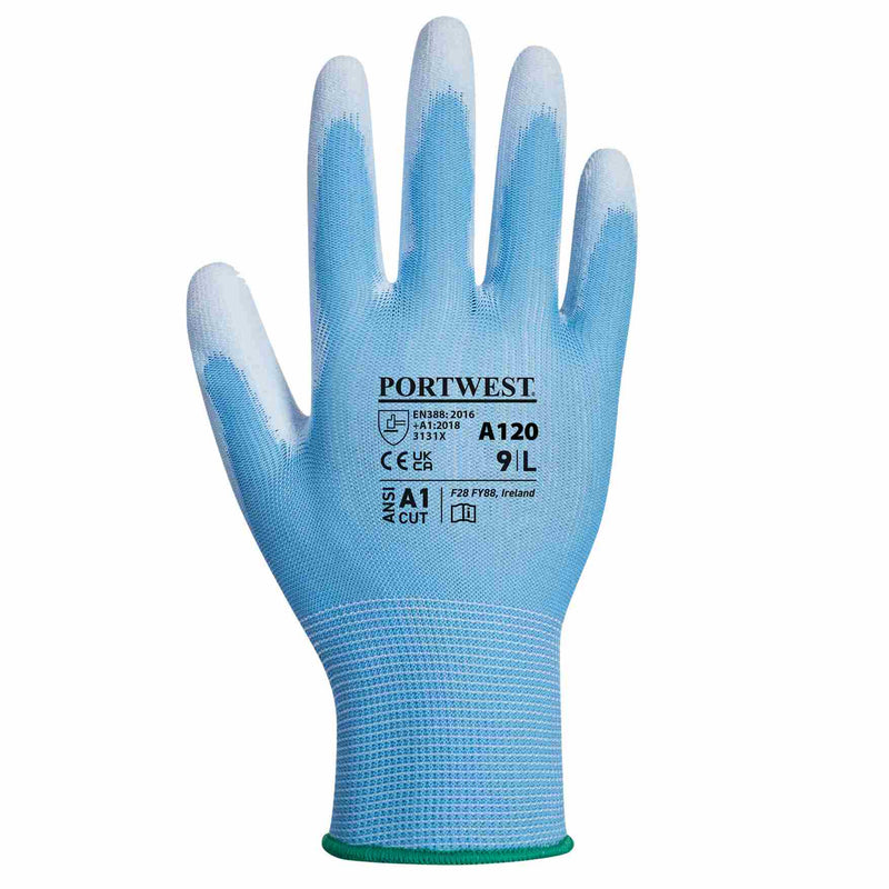 Polyester PU Palm Glove