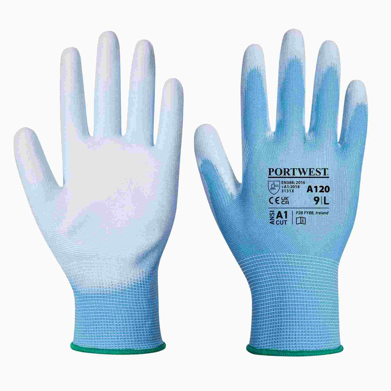 Polyester PU Palm Glove