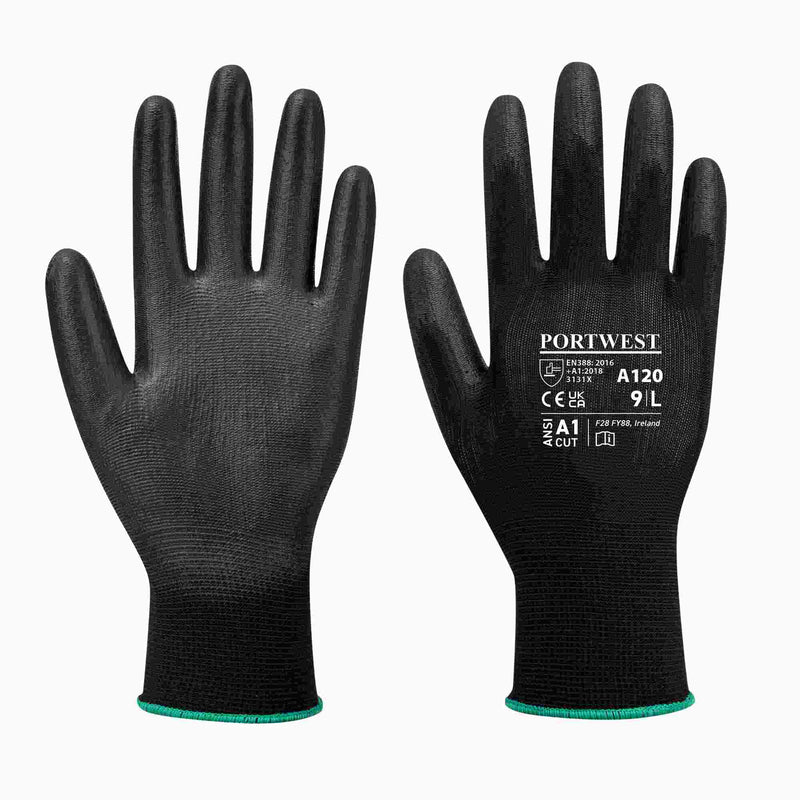 Polyester PU Palm Glove