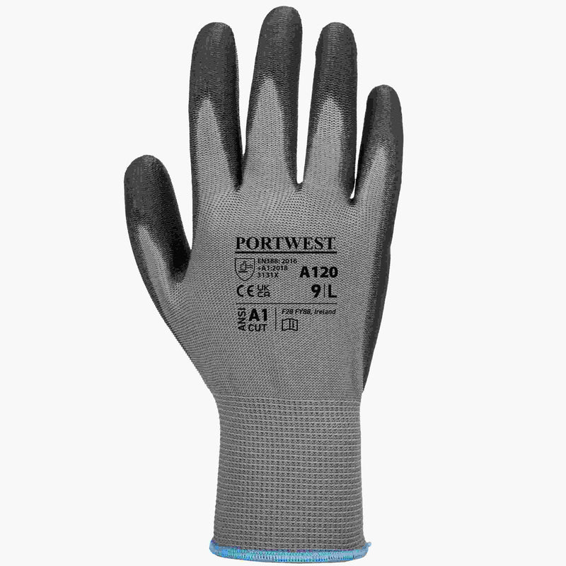 Polyester PU Palm Glove