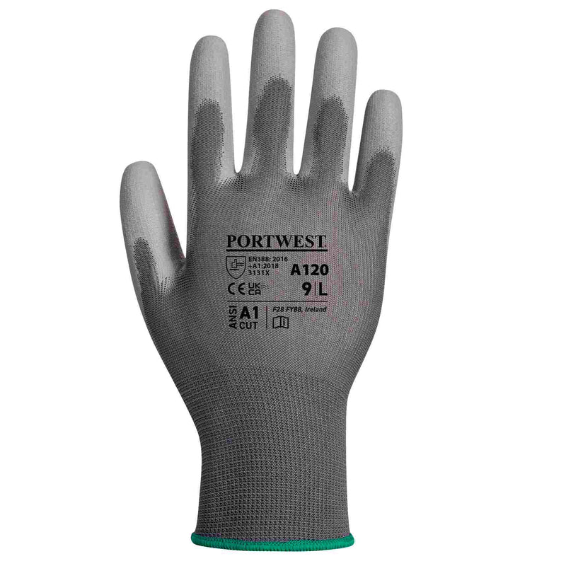 Polyester PU Palm Glove