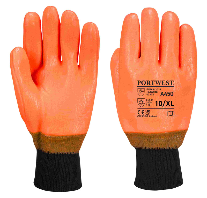 Weatherproof Polyurethane Hi - Vis Glove
