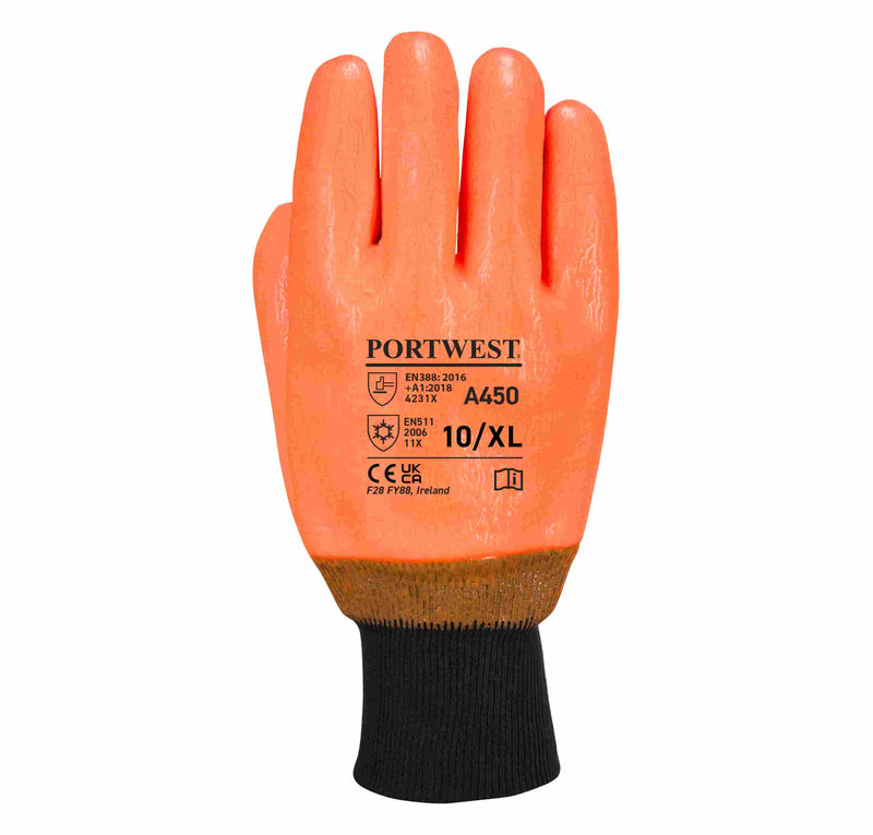 Weatherproof Polyurethane Hi - Vis Glove