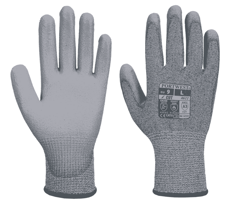 Cut PU Glove Grey