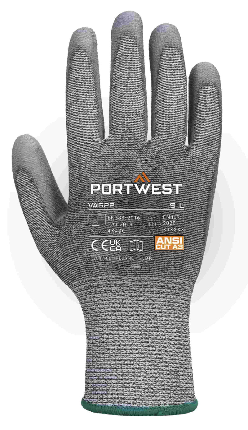 Cut PU Glove Grey