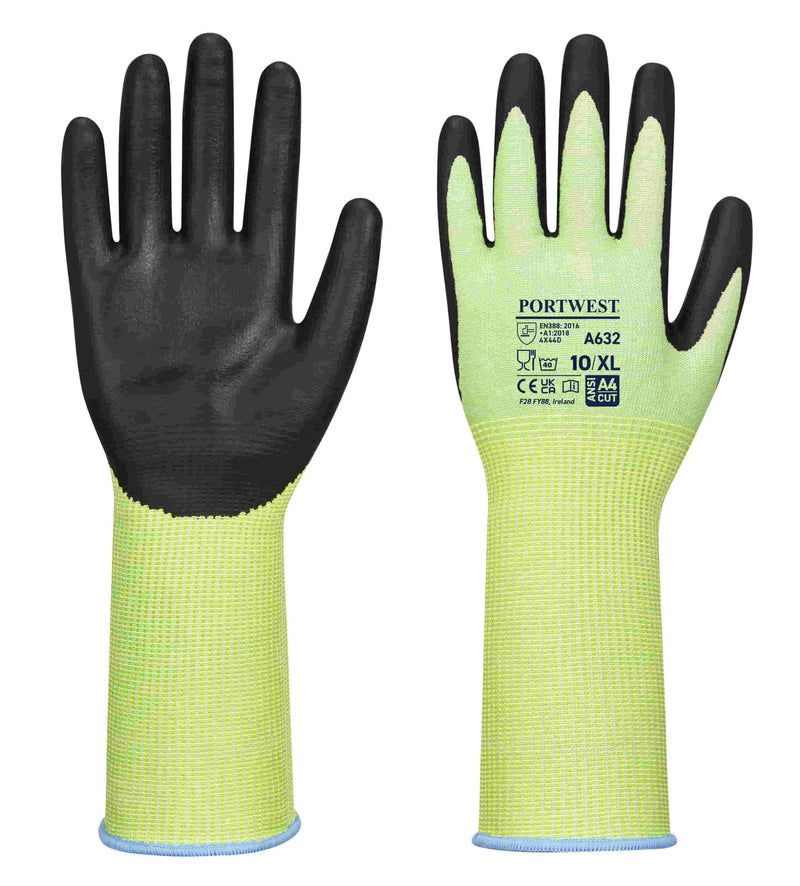 Steel Fibre Green Cut Glove Long Cuff