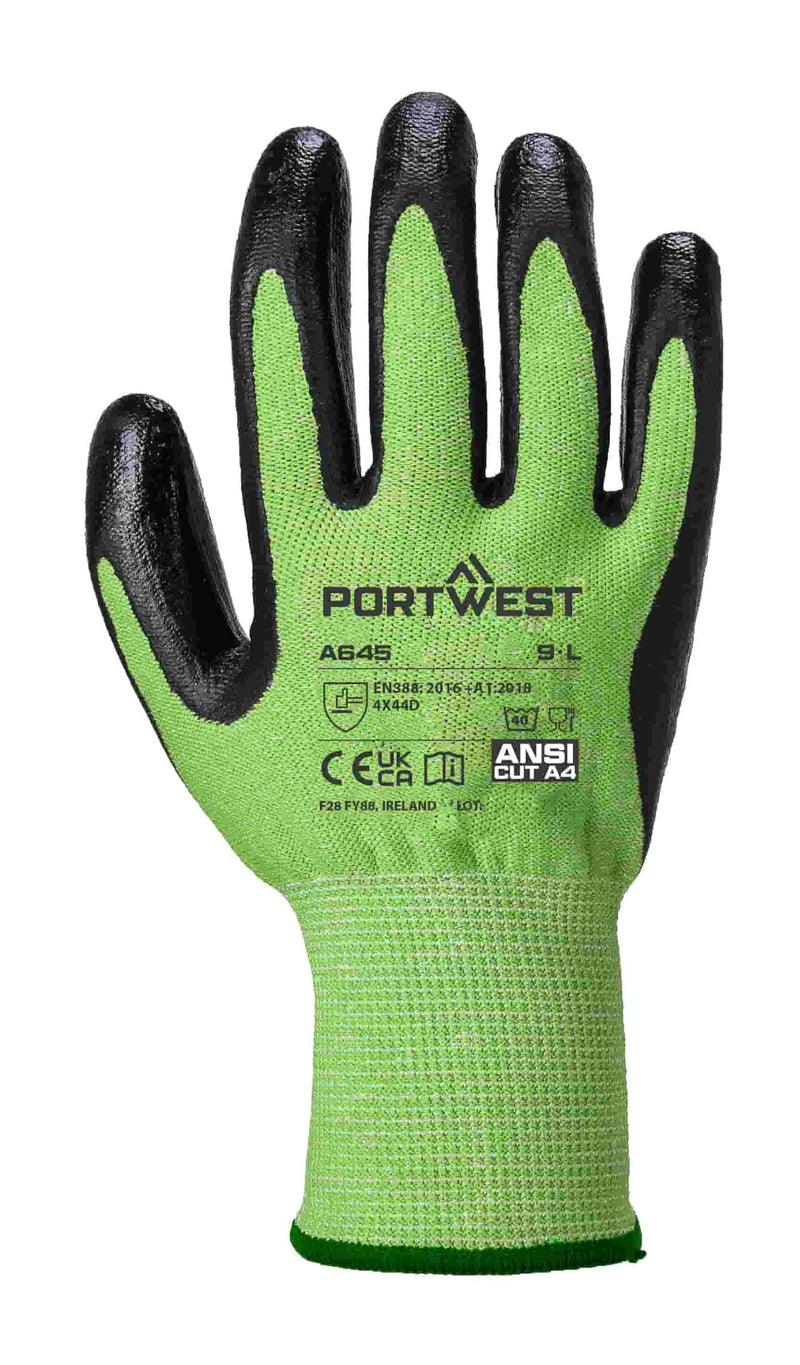 Green Cut Glove - Nitrile Foam