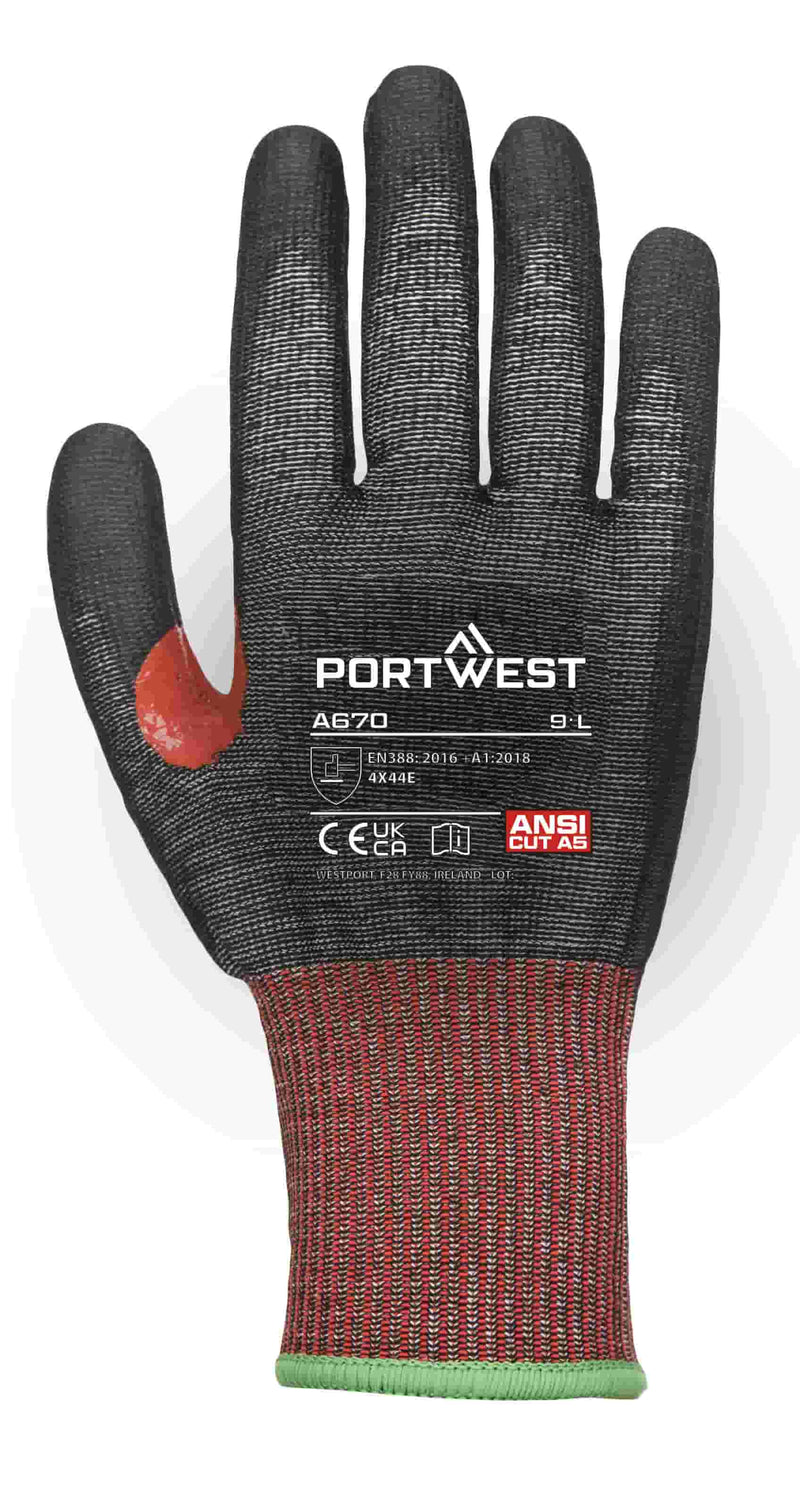 Nylon CS Cut PU Glove Black
