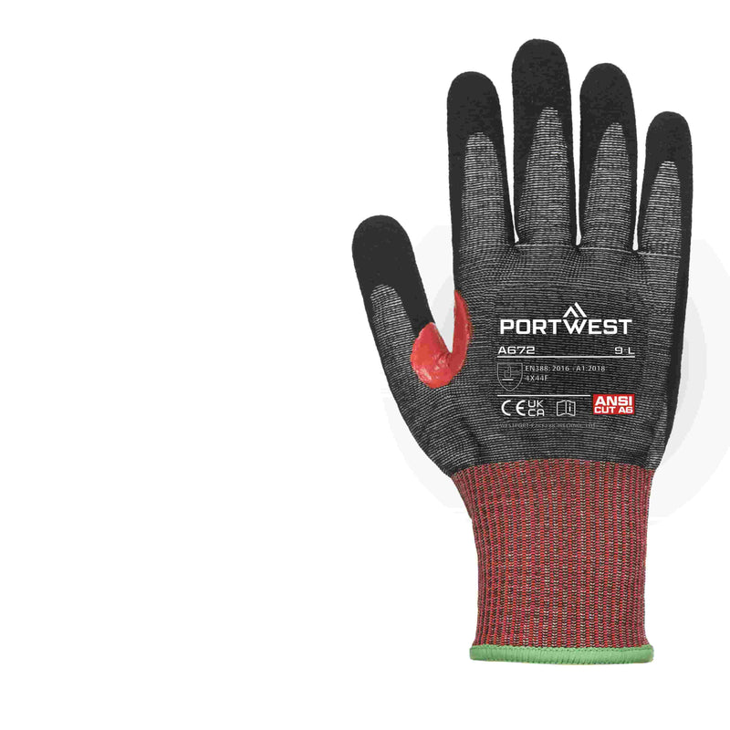 Nylon CS Cut Nitrile Glove Black Fibre