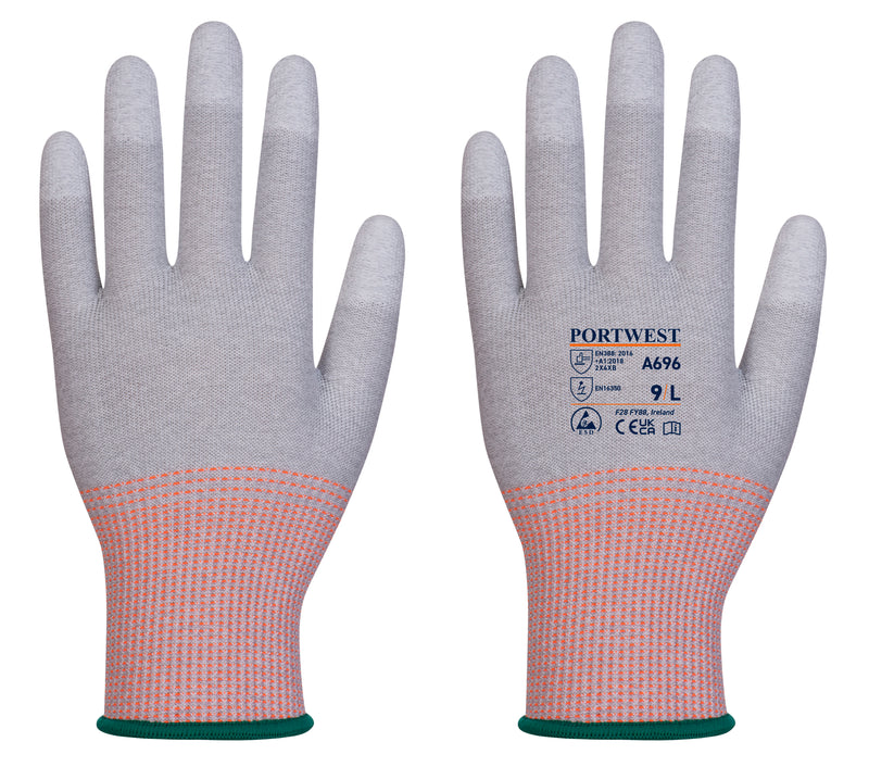 ESD PU Fingertip Cut Glove (Pk12)