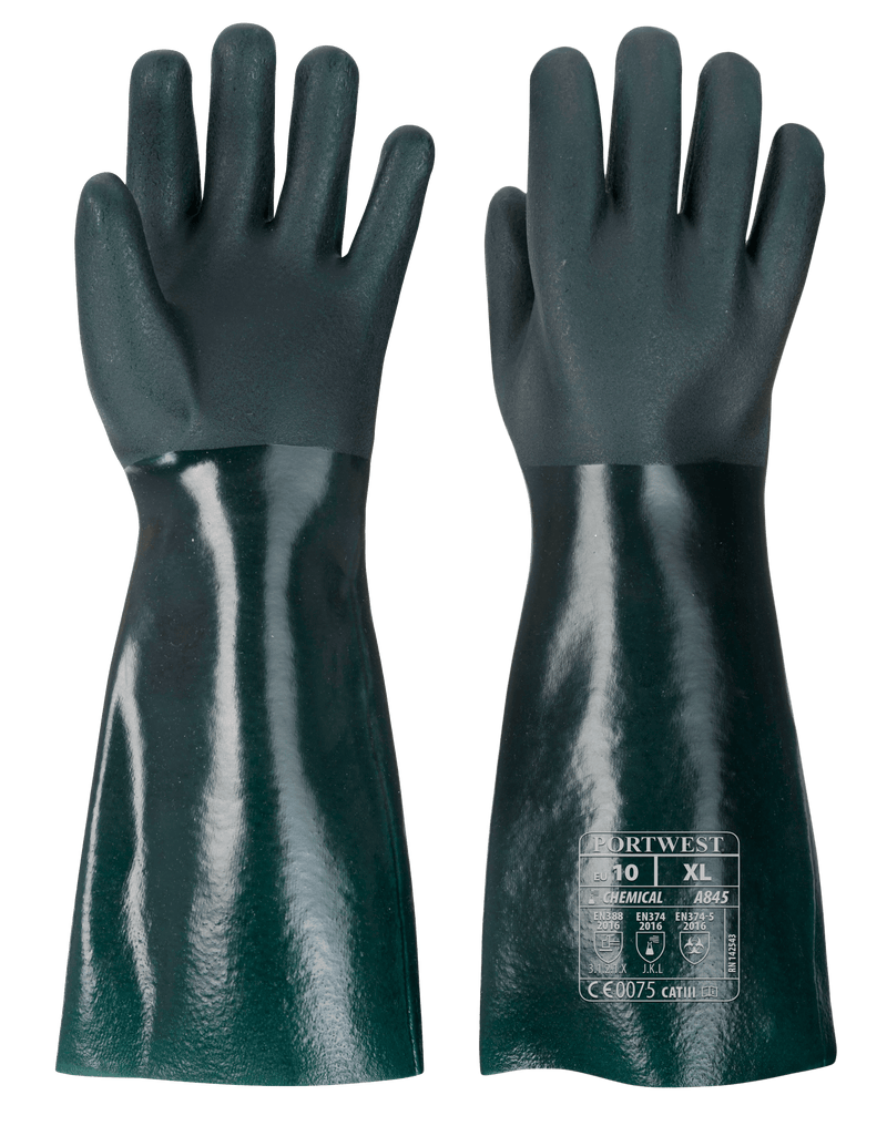 Double dipped PVC gauntlet with sandy palm 45cm