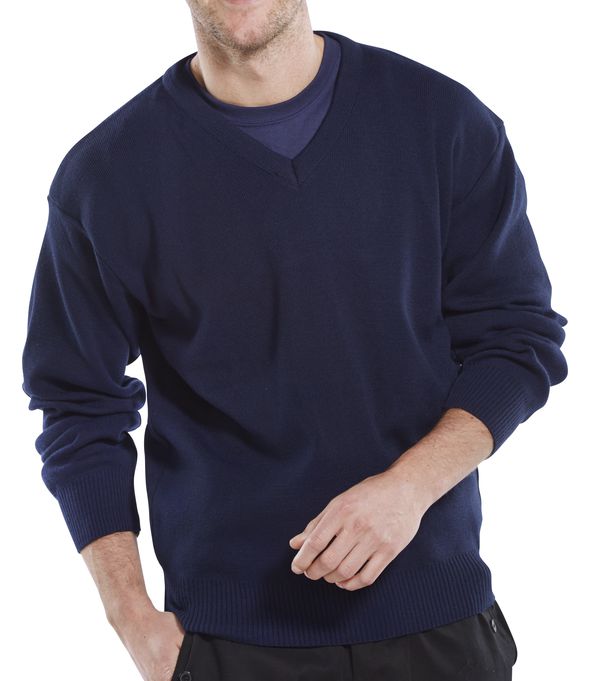 ACRYLIC SWEATER V/N NAVY M