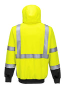 Hi-Vis Contrast Zipped Hoodie