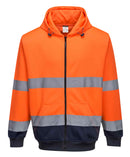 Hi-Vis Contrast Zipped Hoodie