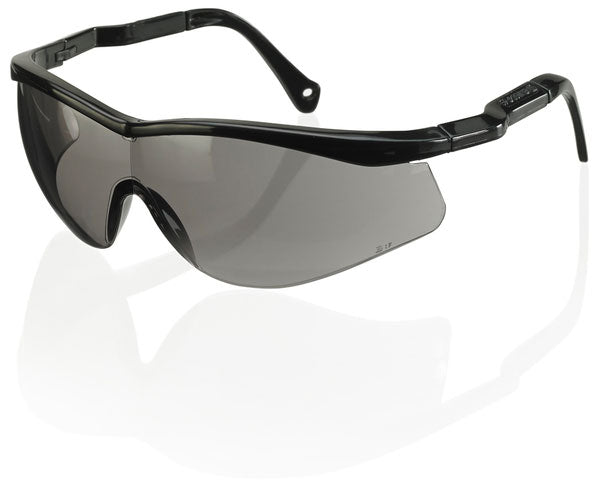 B-Brand Colorado AM Safety Glasses - SH2GY, Black Frame, Anti-Mist, UV Protection, Scratch-Resistant