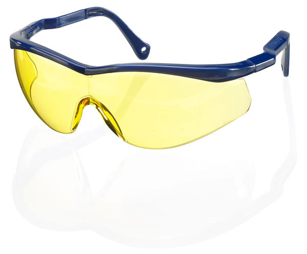 B-Brand Colorado Anti-Mist Safety Glasses SH2Y Blue Frame - UV Protection, Scratch-Resistant, Comfort Fit