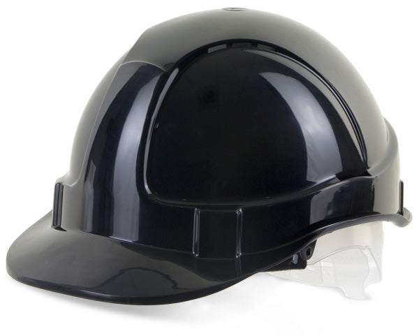 Economy Vented Safety Helmet with Black Plastic Harness