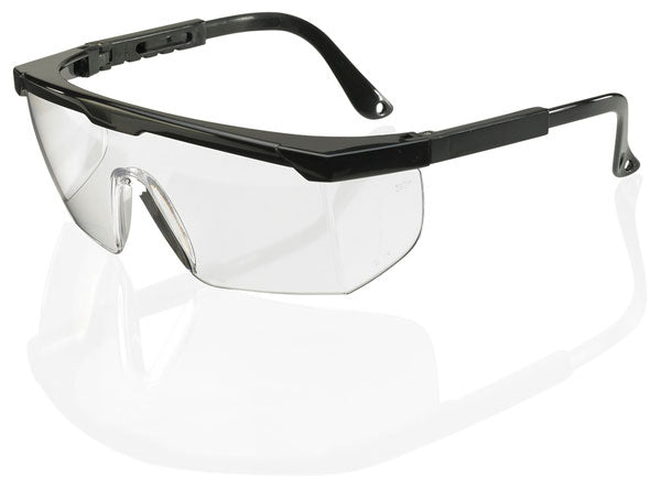 B-Brand Kansas Anti-Mist Safety Glasses Black - Impact Resistant, UV Protection, Comfort Fit