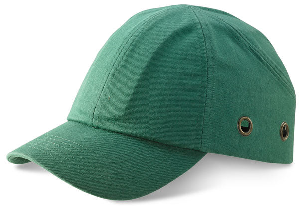 B-BRAND Safety Baseball Cap Green - Protective Headwear for Work Safety