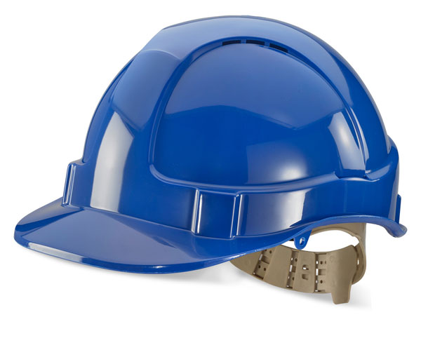 B-Brand Vented Safety Helmet in Blue - Lightweight And Adjustable Head Protection