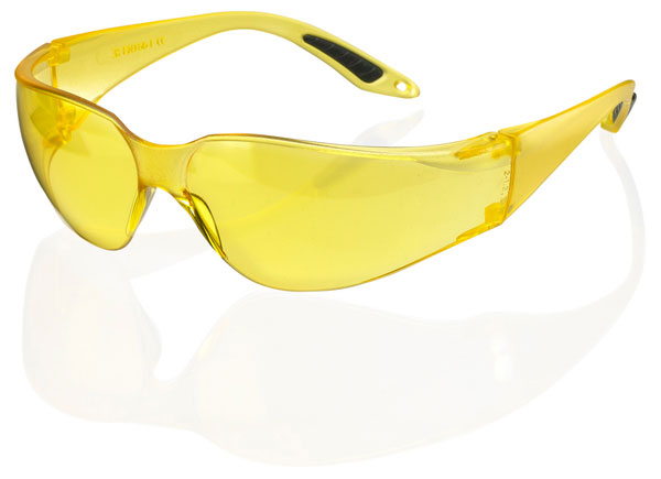 Vegas Safety Glasses with Yellow Lens - Anti-Fog, UV Protection, Impact-Resistant, ANSI Certified