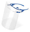 Blue Visor Frame with 10 Visors - Durable Face Shield for Comprehensive Protection