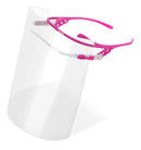Pink Visor Frame with 10 Visors - Protective Face Shield Kit for Varied Use