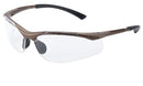 Bolle Contour Platinum Clear Safety Glasses - Anti-Scratch, UV Protection, Comfort Fit Eyewear