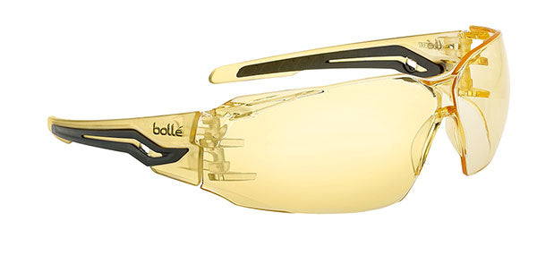 Bolle Silex Amber Safety Glasses - Amber Lens for Enhanced Visibility and Eye Protection