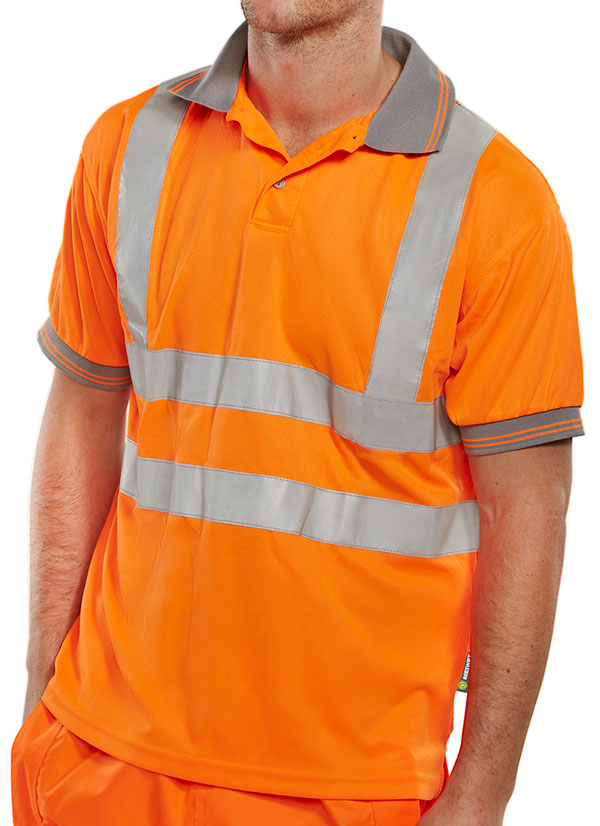 BSEEN Polo OR S Reflective Safety Shirt for Night Running and Cycling