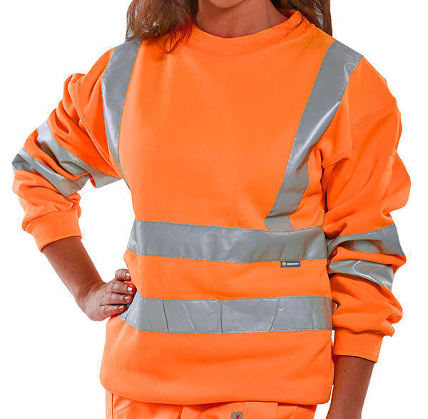 Hi-Viz Orange Sweatshirt - Size 4XL Enhanced Visibility for Maximum Safety