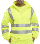 Small Zip-Up Sweatshirt in Safety Yellow Stylish and High Visibility