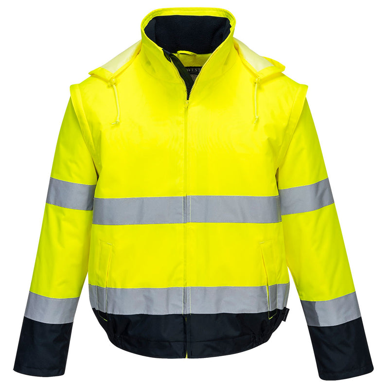 Hi-Vis 2-in-1 Contrast Essential Lite Bomber Jacket