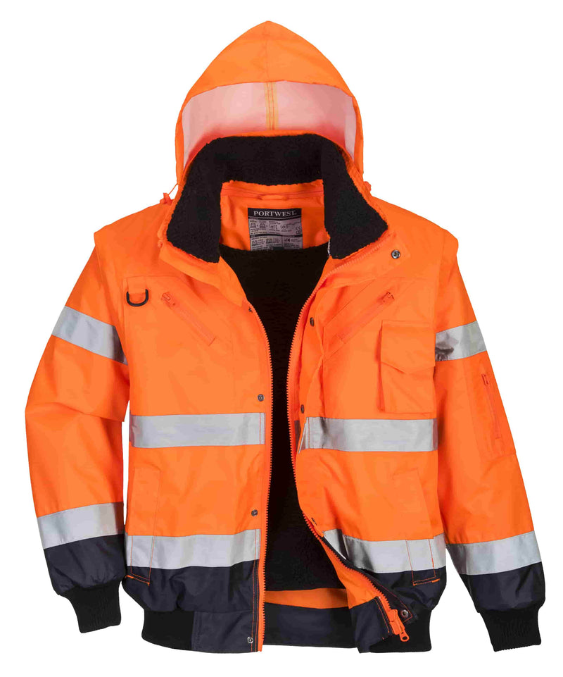 Hi-Vis 3-in-1 Contrast Bomber Jacket