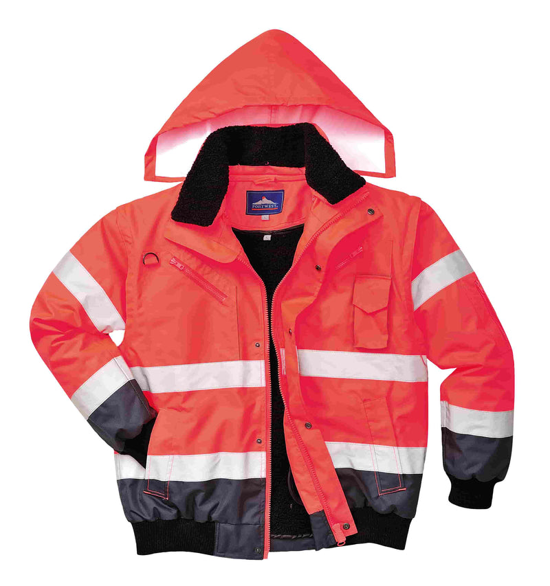 Hi-Vis 3-in-1 Contrast Bomber Jacket