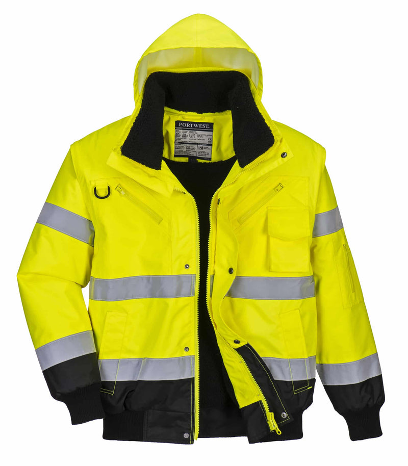 Hi-Vis 3-in-1 Contrast Bomber Jacket