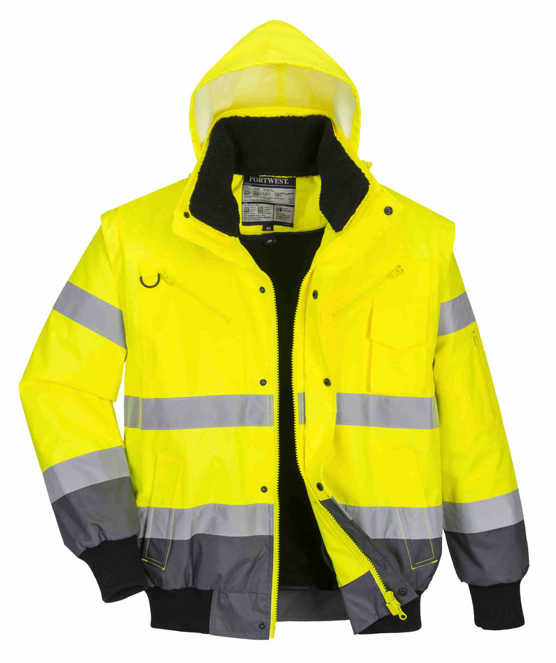 Hi-Vis 3-in-1 Contrast Bomber Jacket