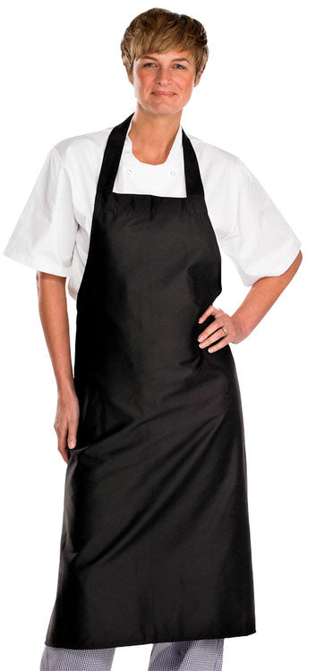 Premium Chef's Bib Apron Black - Adjustable, Water-Resistant Kitchen Cooking Apron