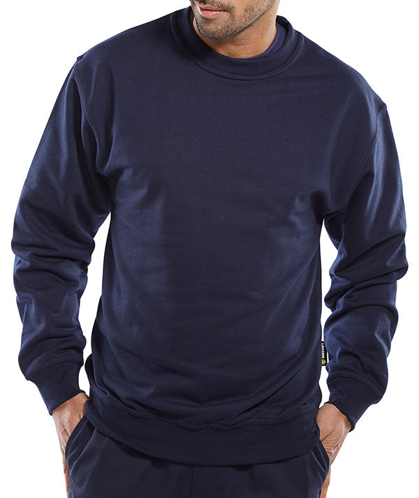 Click Workwear PC Sweatshirt Navy XL - Comfort Fit And Long-lasting