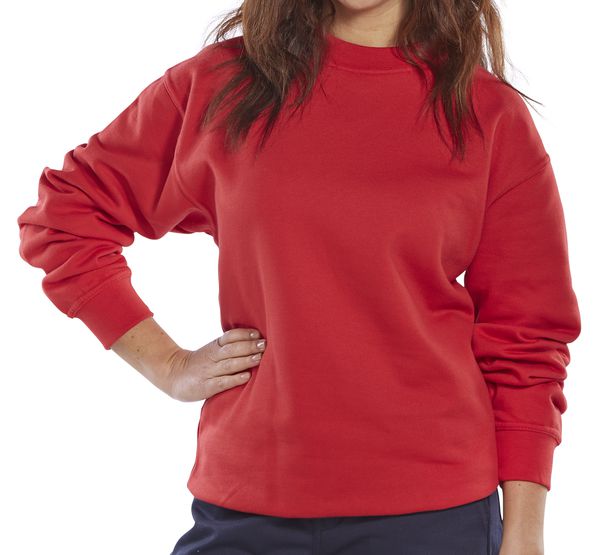 Click Lightweight Wear PC Sweatshirt Red Small - Comfort Fit