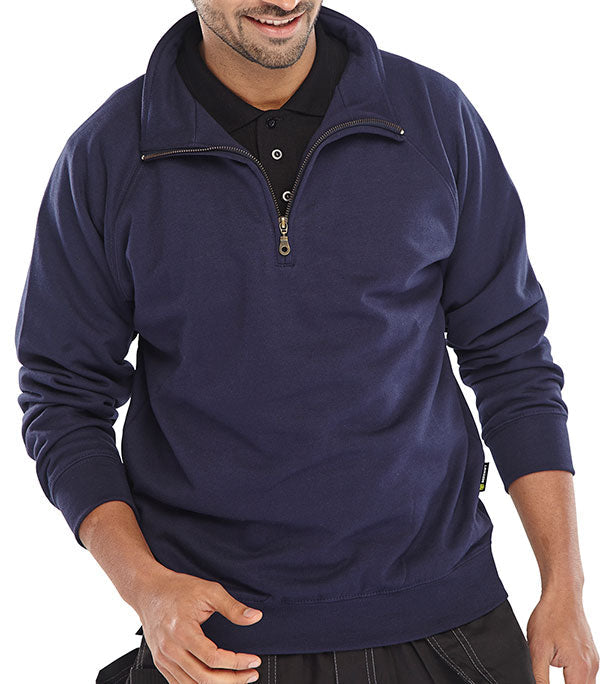 Quarter Zip PC Full Sleeve Shirt Navy Medium - Men's Casual Top